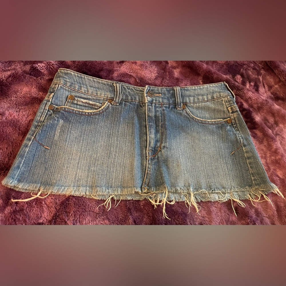 Jean mini skirt